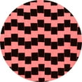 thumbnail image 1 of Ahgly Company Machine Washable Indoor Round Abstract Red Modern Area Rugs, 8' Round, 1 of 4