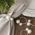 thumbnail image 4 of Necvior 12Pcs Pearls Napkin Rings for Wedding Reception and Holiday Dinner Table Setting, 4 of 12