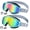 Black Blue & Black Green, variant on Vvinca Kids Swim Goggles with Comfort Fabric Strap for Ages 3-14
