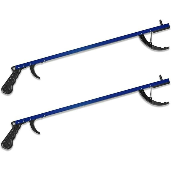 Rehabilitation Advantage Lightweight 26" Grabber Tool with Magnetic Tip, Blue (2 Pack)