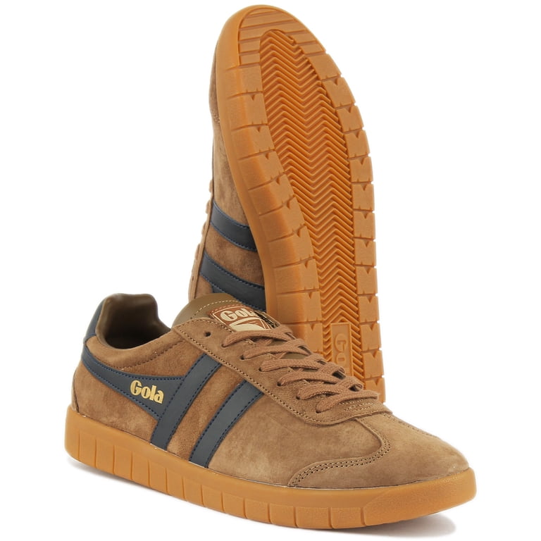 Gola Classics Hurricane Suede Men's Lace Up Suede Cupsole Trainers In  Tobacco Size 12