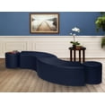 thumbnail image 2 of Aurora Curved Vinyl Ottoman (Set of 2)- Naval Blue, 2 of 4