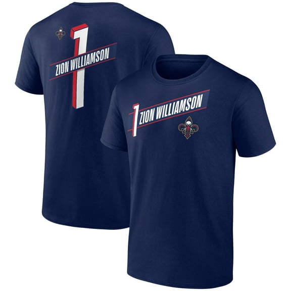 Men's Zion Williamson Navy New Orleans Pelicans Full-Court Press Name & Number T-Shirt