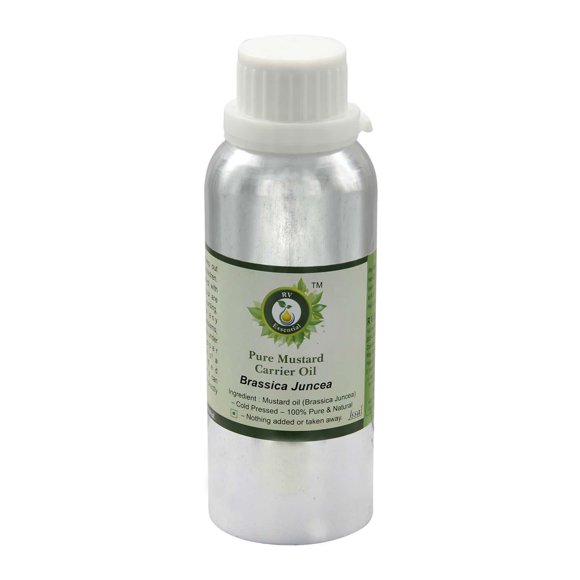 Mustard Oil Brassica Juncea Mustard Seed Oil Unrefined For Hair Growth For Skin For Massage Pure Natural Cold Pressed 300ml 10oz By R V Essential