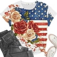 thumbnail image 4 of AnuYalue 250th Anniversary USA Shirt Women 4th of July Blouse 1776-2026 250 Years Tops Short Sleeve Crewneck Patriotic T-Shirts, 4 of 5