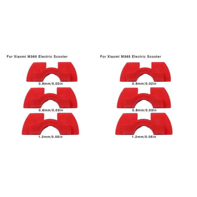 Naiovety 3 Piezas Cojín de amortiguación Horquilla delantera Separador a prueba de golpes Reemplazo del amortiguador de vibraciones para M365 Rojo 2Conjunto