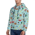 thumbnail image 3 of Rateoe Travel1 Pattern Mens Hoodie, Pullover Hooded Sweatshirt, Kangaroo Pocket Hoodie Ideal for Daily Wear, Travel and Home-Small, 3 of 7