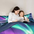 thumbnail image 5 of Homewish Abstract Aurora Full Size Comforter Sets 3-Piece for Teens Boys Girls,Gradient Ombre Bedding Comforter Set,Nature Theme Lightweight Bedding Sets,Breathable Home Decor,Reversible, 5 of 8