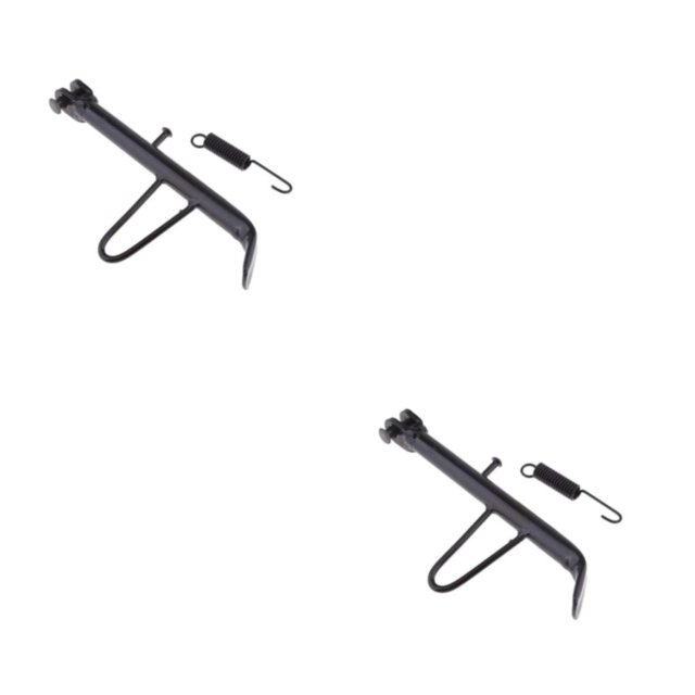 Wweixi Sturdy And Durable Motorcycle Side Stand Wear-resistant High-strength Support Easy To Install black 16cm 2Set