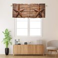 thumbnail image 2 of Farm Door Kitchen Window Curtain Valance Rustic Stars Barn Rural Village Country Window Valance for Bedroom Bathroom Living Room Dining Room Valances Set 54 by 18 in, 1 Panel, 2 of 6