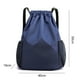 thumbnail image 2 of Mochila con cordón, bolsa de cuerdas, bolsa de gimnasio ligera, mochila deportiva, azul oscuro, 2 of 6