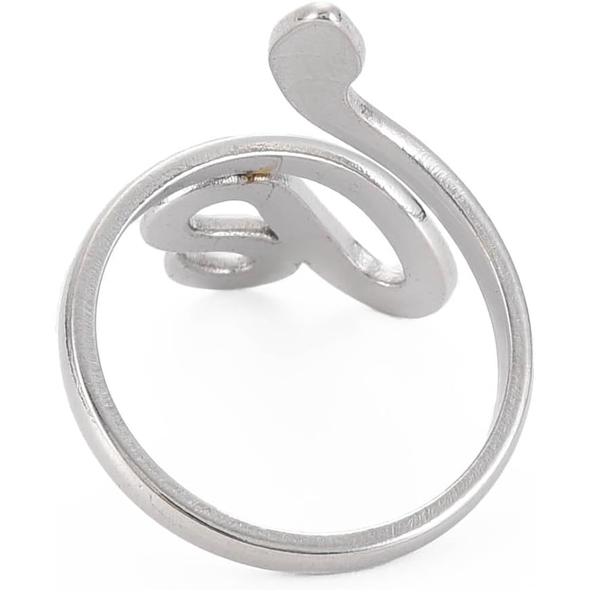 1Pcs Snake Wide Open Rings for Women Personalized Knuckle Ring for Women Dainty Trendy Jewelry Gift Stainless Steel Color US Size 7 1/2(17.7mm)