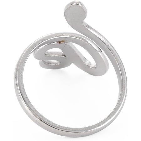 1Pcs Snake Wide Open Rings for Women Personalized Knuckle Ring for Women Dainty Trendy Jewelry Gift Stainless Steel Color US Size 7 1/2(17.7mm)