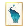 thumbnail image 3 of Designart Elephant Silhouette On Christmas Card Traditional Framed Wall Art, 3 of 4