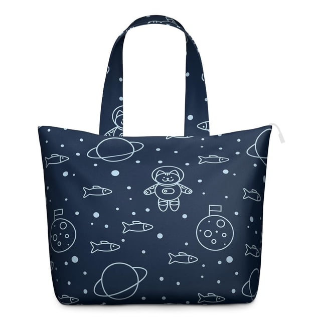 Sac de Voyage Thème Cosmos Ciel Étoilé Grande Capacité Sac de Week-End Léger avec Sangle Réglable pour Gym Voyage