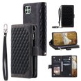 thumbnail image 1 of Feishell Crossbody Wallet Case for Samsung Galaxy A22 5G,Luxury PU Leather Magnetic Buckle Zipper Pocket Card Slots Shockproof Flip Stand Phone Cover with Hand Strap & Shoulder Strap,Black, 1 of 13