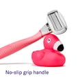 thumbnail image 4 of Flamingo Women's Razor Shaving Set with Razor Handle and 5-Blade Razor Cartridge, Pink, 3 Piece, 4 of 6