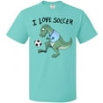 thumbnail image 3 of Inktastic I Love Soccer-Dinosaur in Blue T-Shirt, 3 of 5