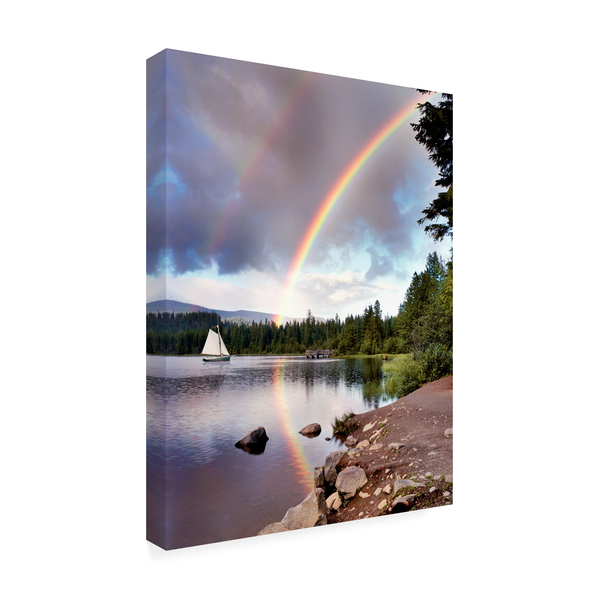 Trademark Fine Art 'Sailing Under Rainbows Oregon Color' Canvas Art by Monte Nagler