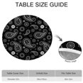 thumbnail image 6 of Lovely Floral Bohemian Table Cover, Elastic Edging for Secure Fit on 56 Inch Round Tables, 6 of 7