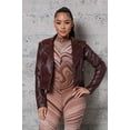 thumbnail image 6 of BROWN FAUX CROCODILE SKIN JACKET, 6 of 9