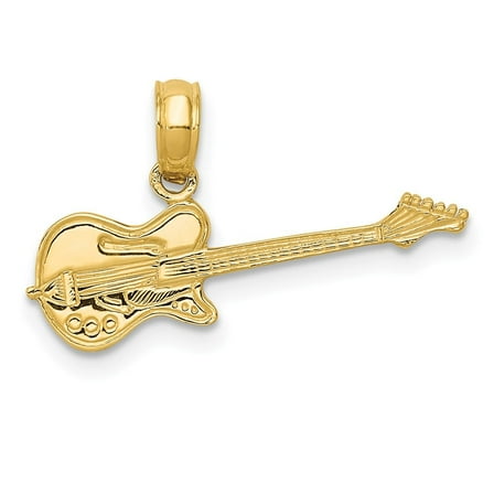 Finest Gold 10K Electric Guitar Pendant