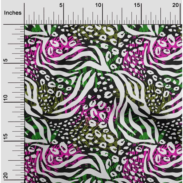 oneOone Rayon Light Green Fabric Animal Skin Sewing Craft Projects Fabric Prints By Yard 56 Inch Wide-VMK
