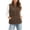 Coffee, variant on hoksml Women's Fleece Stand Collar Vest, Zip Up Sleeveless Loose Casual Layering Gilet for Spring Fall Winter