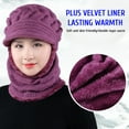 thumbnail image 2 of Conjunto De Gorro Y Bufanda De Punto Para Invierno, Gorros Forrados De Lana Con Orejeras, Gorro Grueso A Prueba De Viento, Calentador De Cuello, Gorro Térmico Para Mujeres De Mediana Edad Y Mayores Minnieouse AP007999-04, 2 of 4