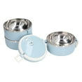 thumbnail image 3 of Thermal Lunch Box 304 Stainless Steel 3 Layer Leak Proof Round Insulation Bento Box for Office SchoolBlue, 3 of 15