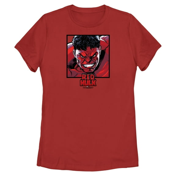 Women's Captain America: Brave New World Red Hulk Portrait  Graphic T-Shirt