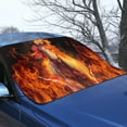 thumbnail image 3 of Xoenoiee Horse Fire Lightning Print Windshield Snow Ice Covers 55.9" x 37.7" Shade Waterproof Sun Protection Universal Fit for Cars, Trucks, SUVs, MPVs, 3 of 7