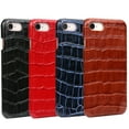 thumbnail image 3 of iPhone 8/ iPhone 7 Case, Allytech Genuine Leather Simple Crocodile Grain Design Hard Back Protective Case Lightweight Bumper Case Shock Resistant Cover for 4.7-inch iPhone 8/ iPhone 7, Red, 3 of 6