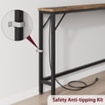 thumbnail image 6 of Aoile 39.3" Behind Couch Table with Power Outlets, Sofa Tables Narrow Long for Living Room, Entryway, Hallway, Rustic Brown, 6 of 8
