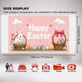 thumbnail image 5 of LUUFILx Happy Easter Bunny Egg Basket Spring Background Banner Decorations for Party Supplies Photography Props Backdrop Easter Egg Hunt, 5 of 9