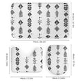 thumbnail image 3 of 4 Piece Shower Curtain Sets Black And White Seamless Geometric Triangles And Arrows Bathroom Shower Curtain Set with Rugs Seamless Abstract Geometric Shower Curtain with 12 Hooks for Bathroom Decor, 3 of 8