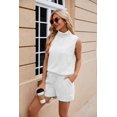 thumbnail image 3 of EASYBRAUS Women Summer Sleeveless Shorts Set Casual Drawstring Pocket Outfit Two Piece Set, 3 of 9