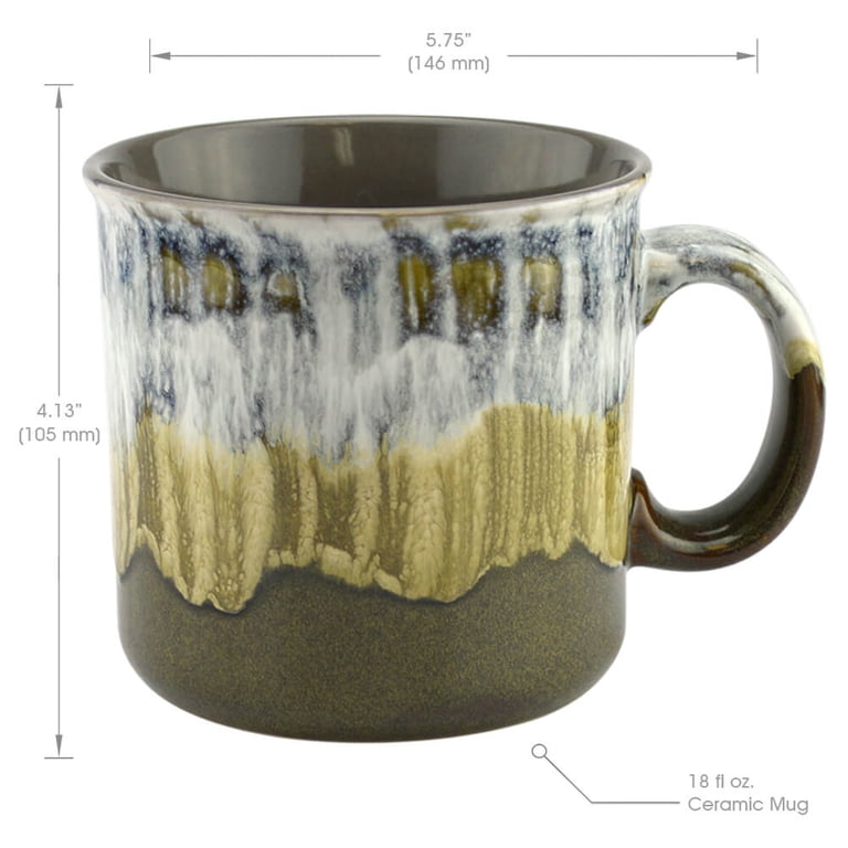 Mug Glazed Ceramic Coffee Mugs, Large Coffee Mug Set of 4 Sturdy Gorgeous  Kitchen Decor 18 oz Cup Sets, Unique Modern Cafe Cups, Great Oversized Mug  Gifts (Assorted Colors) - Walmart.com