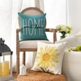 thumbnail image 3 of Home Sweet Home Spring Summer Flowers Yellow Throw Pillow Covers, 18 x 18 Inch Cushion Case for Sofa Couch Set of 4, 3 of 6