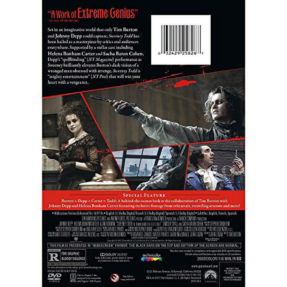 Sweeney Todd: The Demon Barber of Fleet Street (DVD