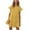 Yellow, variant on Cotton Linen Sundresses for Women Ruffle Short Sleeve Layered Hem Mini Dress Casual Solid Color Crewneck Keyhole Back Dresses