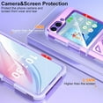 thumbnail image 3 of Compatbile with Z Flip 5 Case with Hinge Protection,Samsung Flip 5 Heavy Duty Shockproof Full Body Protective Plating Phone Case Cover for Galaxy Z Flip 5 5G(2023)-Purple, 3 of 12
