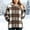 Brown, variant on Womens Fall Winter Plaid Coat Jackets with Zipper Lightweight Outerwear Size S-XXL