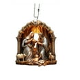 thumbnail image 2 of Holy Family Nativity Christmas Ornaments with Sublimation Printing, Religious Tree Decorations Featuring Jesus Mary and Joseph, 2 of 7