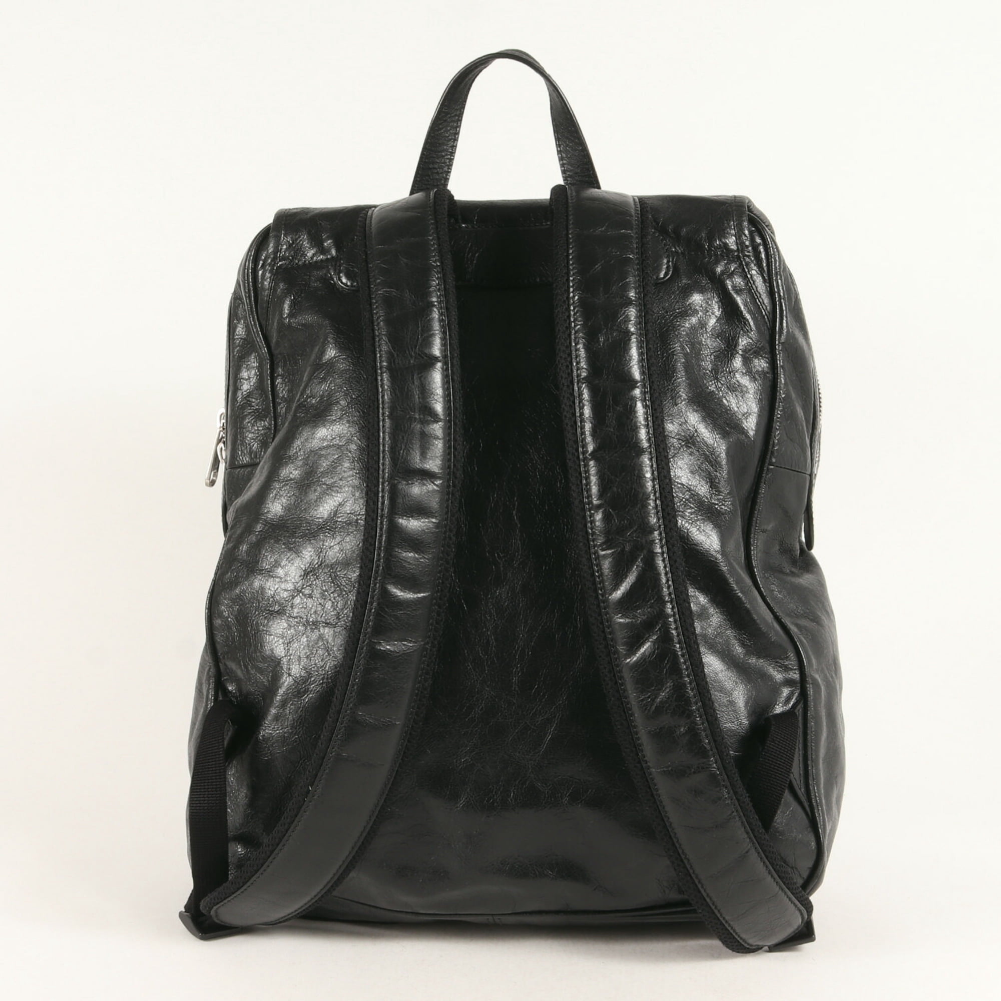 GUCCI Interlocking G Double Flap Leather Backpack (575823 493075) Black Luxury GUCCI Interlocking G Double Flap Leather Backpack (575823  main image 2