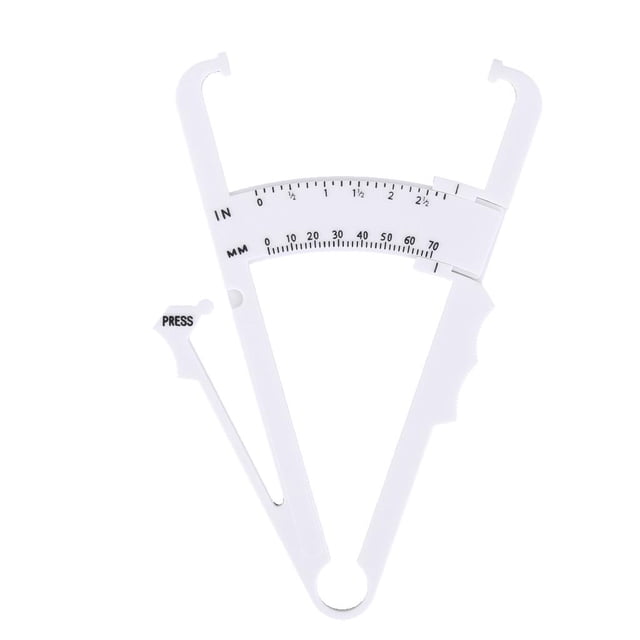 Medidor de Grasa Corporal Calibrador Accesorio de Fitness Ejercicio Gimnasio de Medición de 0 a 70 mm Cola Calibrador del probador del cuerpo