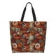 thumbnail image 1 of Balery Coffee Stamp Bolsa Tote Estilo Estético con Cremalleras, Bolsa de Hombro, Bolsa de Compras Grande y Plegable, 1 of 8