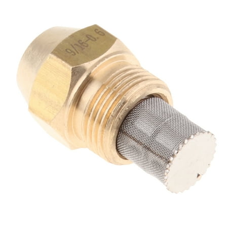 

High Performance Brass Oil Burner Spray Nozzle with Filter Net Boilers/Water Heaters/Oil Fired Furnaces 0.6mm