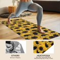 thumbnail image 4 of Yellow Black Sunflower Pattern Hot Yoga Mat Towel Non Slip for Hot Yoga - Quick-Drying Yoga Mat Cover with 4 Corner Pockets with Travel Bag - Hot Yoga Towel Non Slip 74"x26", 4 of 6