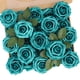thumbnail image 1 of Flores artificiales N&T NIETING, 25 unidades, rosas de espuma, color verde pavo real, 1 of 9